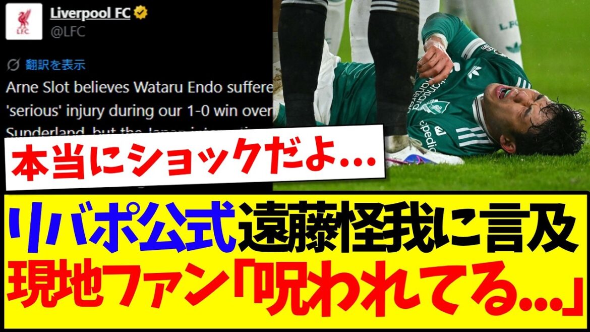 [Réaction à l'étranger]Commentaires officiels de Liverpool sur la blessure de Wataru Endo, voici la réaction des supporters locaux...