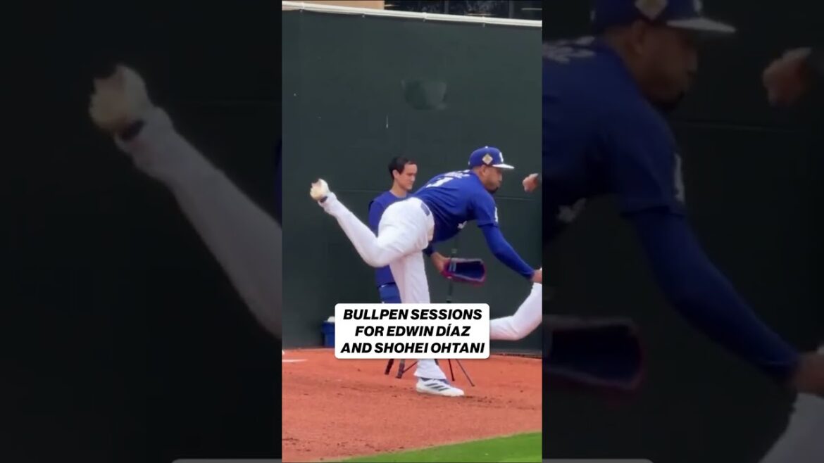 Edwin Díaz et Shohei Ohtani lancent côte à côte pour les Dodgers 👀 #baseball #mlb #Dodgers