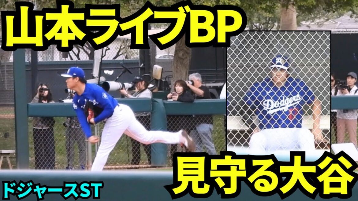 Yoshinobu Yamamoto participe au premier BP live de la saison ! ! Je suis venu voir le live BP de Shohei Otani Momo Yamamoto ! ! J'ai essayé de regarder depuis le banc, mais je me suis déplacé vers un siège spécial et j'ai regardé avec Aki Sasaki[Vidéo locale]Camp d'entraînement de printemps du 13 février 2026