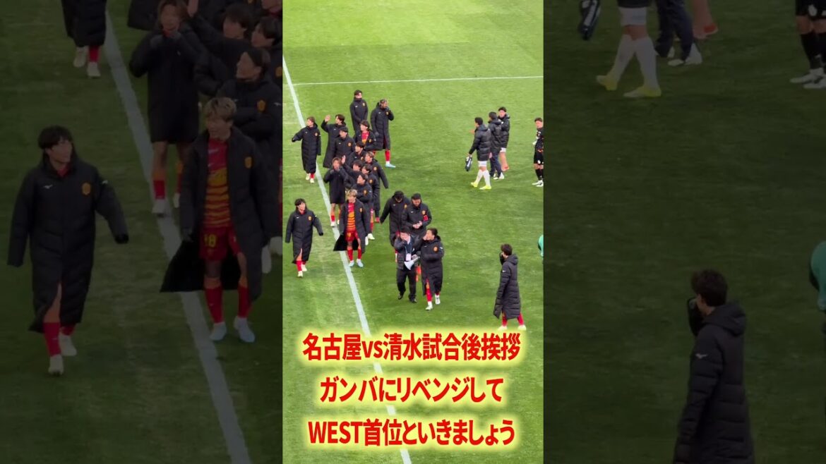 Salutations après le match Nagoya contre Shimizu