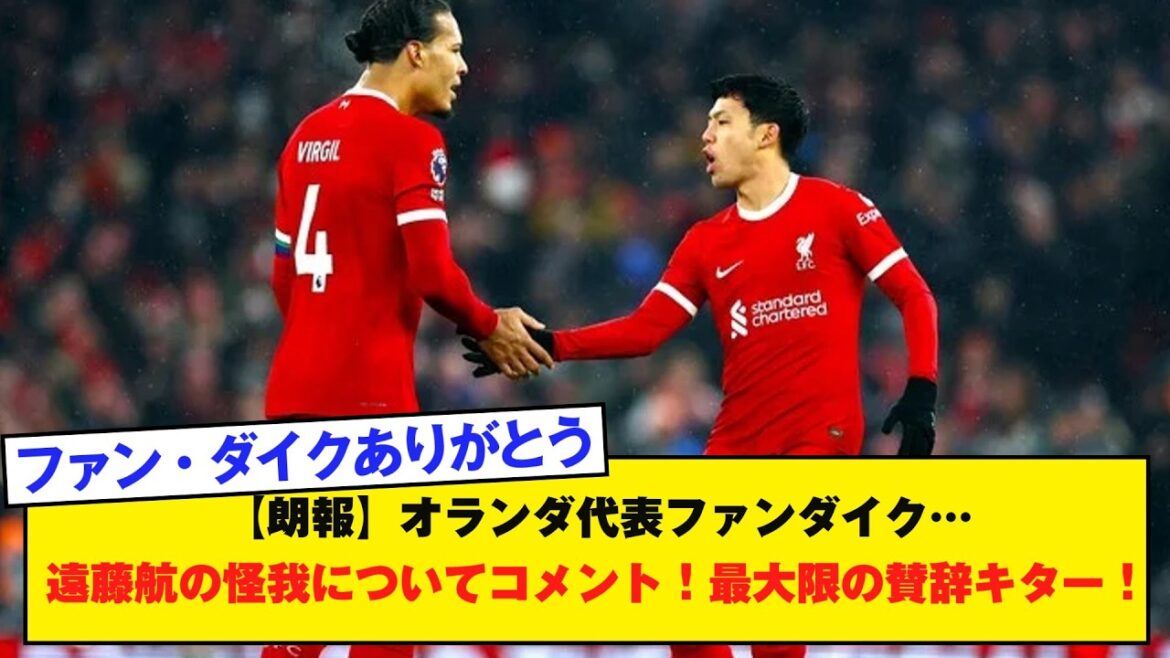 [Bonne nouvelle]Le représentant néerlandais Van Dijk... commente la blessure de Wataru Endo ! Le plus grand compliment !