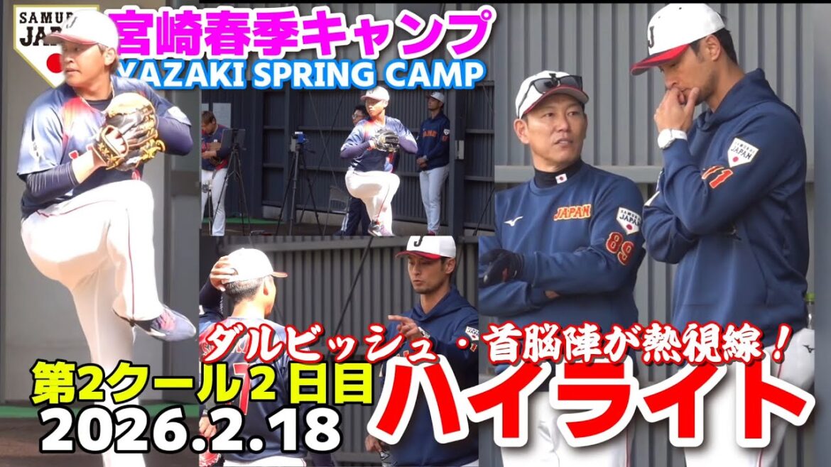 [SAMURAI JAPON]Darvish a l'air sexy ! Le pitch des releveurs de Daiya Miyagi et Ryuhei Sotani ! Les dirigeants seront également aux aguets ! Faits saillants du lanceur de l’entraînement de printemps 2026.2.18