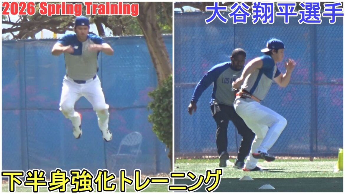 Entraînement de renforcement du bas du corps ♦ Sauts et pas de côté ♦[Shohei Ohtani]~ Entraînement complet / Jour 2 ~ Shohei Ohtani Entraînement de printemps 2026