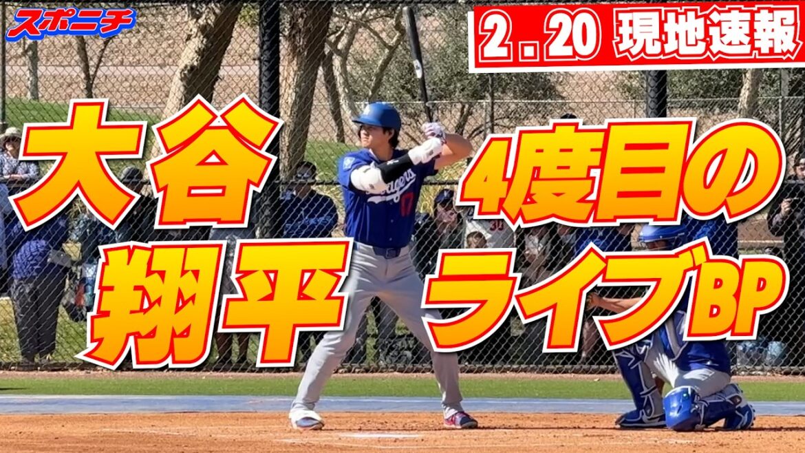 [Actualités locales Shohei Otani du 20 février]4ème BP live de ce camp !!