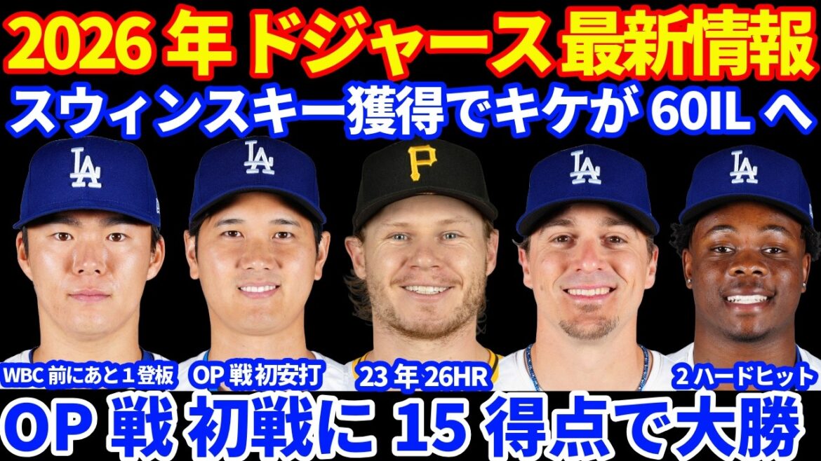 Dernières informations des Dodgers 2026 !! ️ Grosse victoire dans le premier match du jeu OP 💪 Premier coup sûr de Shohei Otani dans le jeu OP Changé pour le pitch BP en direct demain Yoshinobu Yamamoto sera le lanceur partant Il y aura un pitch supplémentaire ⚾️ En 2023, avec l’acquisition de Swinski avec 26 HR, Kike entrera dans 60 IL Dernières informations des Dodgers 2026 !! ️ Grosse victoire dans le premier match du jeu OP 💪 Premier coup sûr de Shohei Otani dans le jeu OP Changé pour le pitch BP en direct demain Yoshinobu Yamamoto sera le lanceur partant Il y aura un pitch supplémentaire ⚾️ En 2023, avec l'acquisition de Swinski avec 26 HR, Kike entrera dans 60 IL