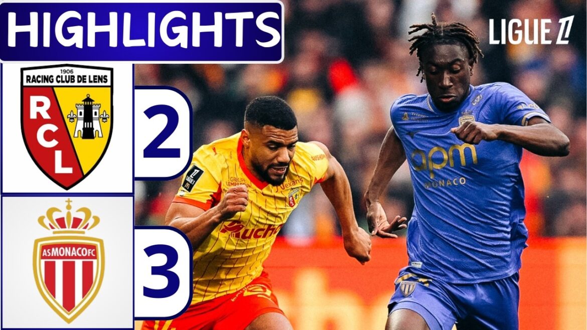 RC LENS vs AS Monaco (2-3) – Tous les buts et faits saillants – LIGUE 1 2025/26