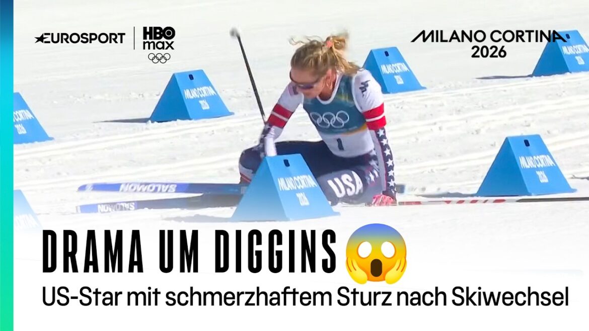 Cela n'existe pas ! Diggins tombe et retombe | Jeux olympiques 2026 | Ski de fond 50km | Femmes