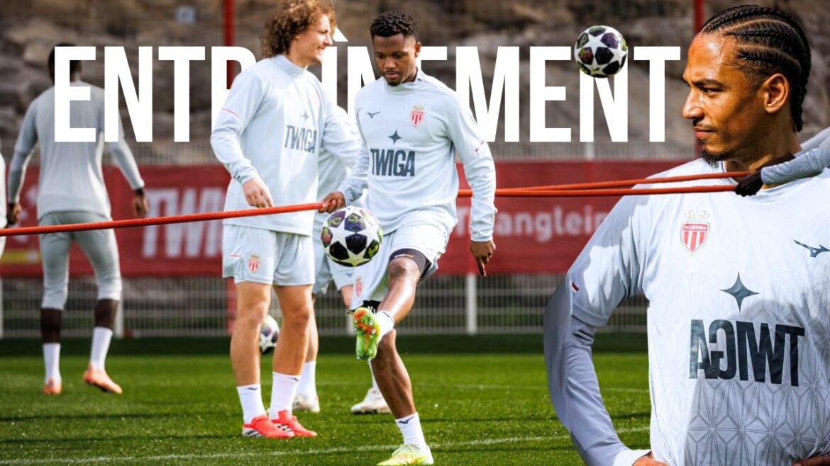 AS Monaco à l’entraînement avant le choc face au PSG 🔥