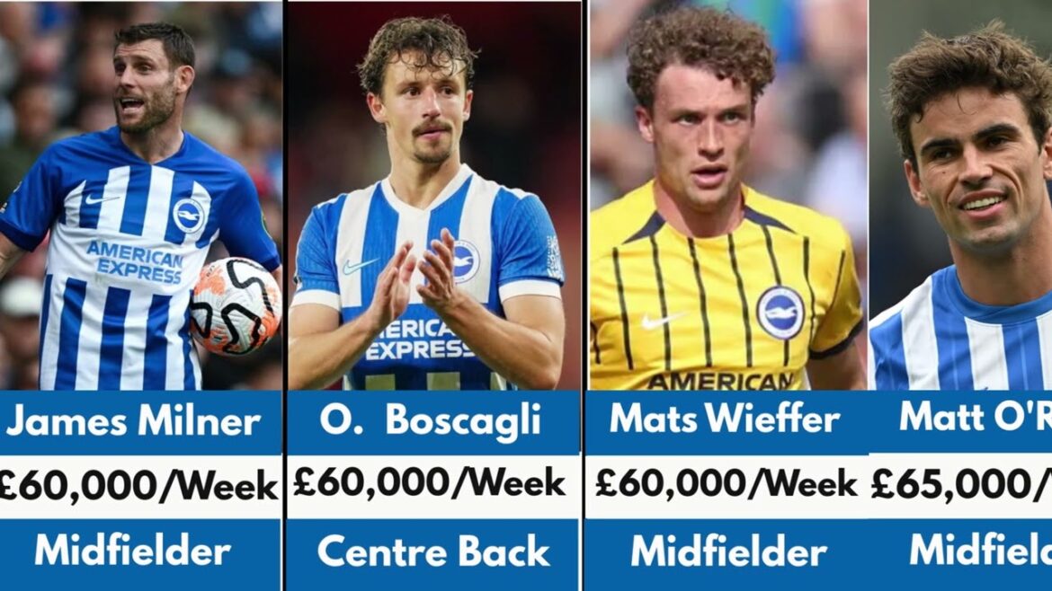 Salaires des joueurs de Brighton & Hove Albion 2025/26 – Répartition complète des salaires 💰⚽