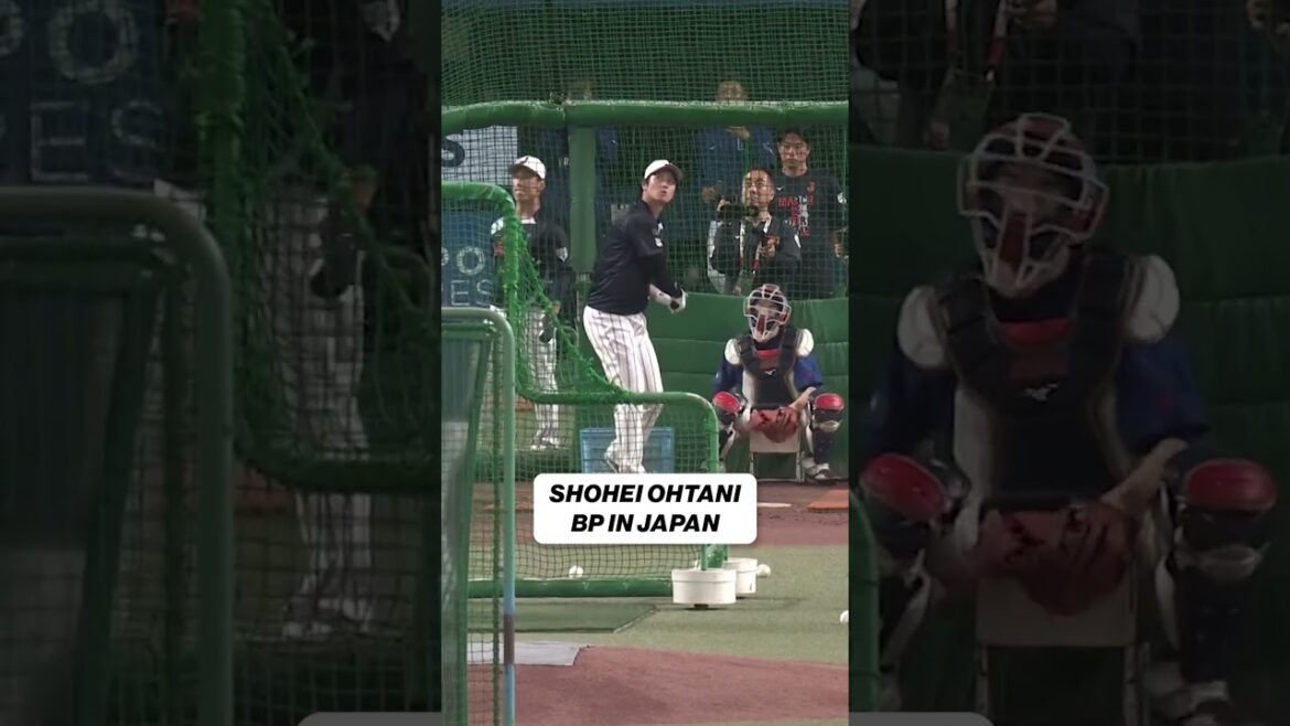 Shohei Ohtani fait le show lors des entraînements au bâton pour le Japon 🎥 #baseball #wbc #japan Shohei Ohtani fait le show lors des entraînements au bâton pour le Japon 🎥 #baseball #wbc #japan