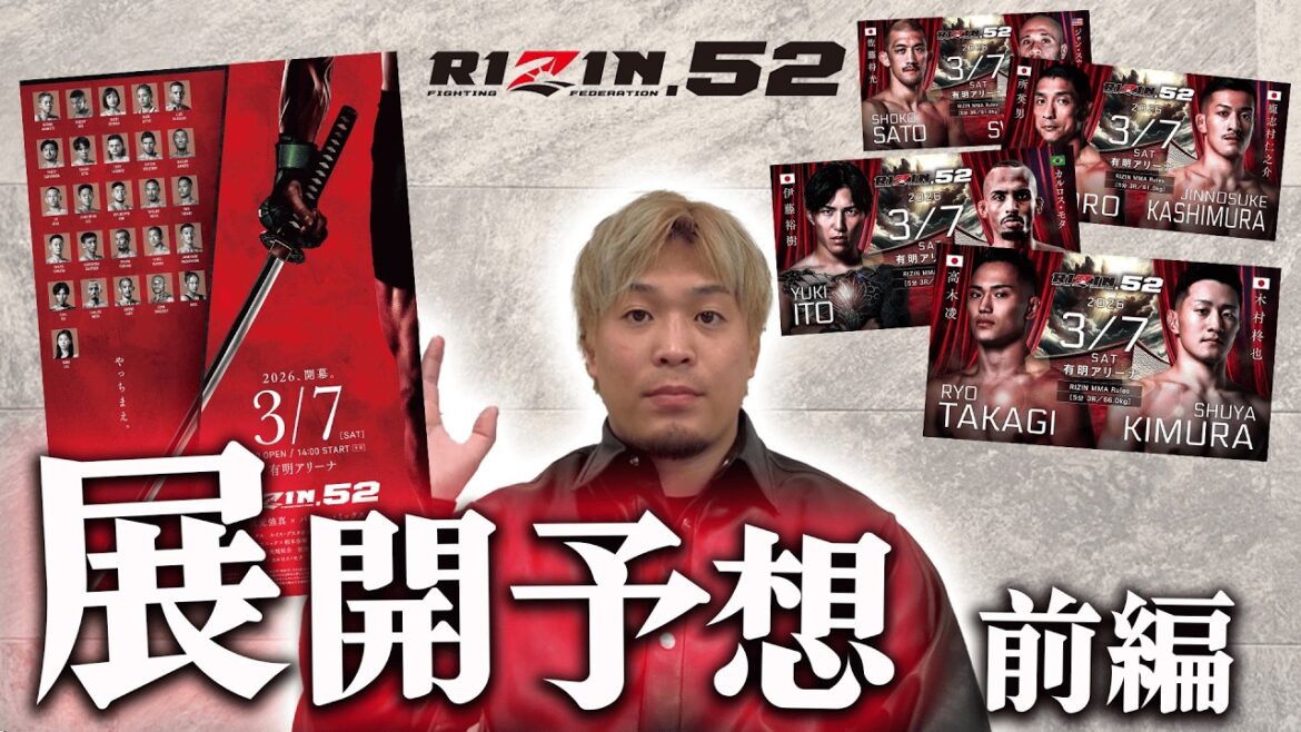 Prévisions de développement de RIZIN52, première partie Prévisions de développement de RIZIN52, première partie