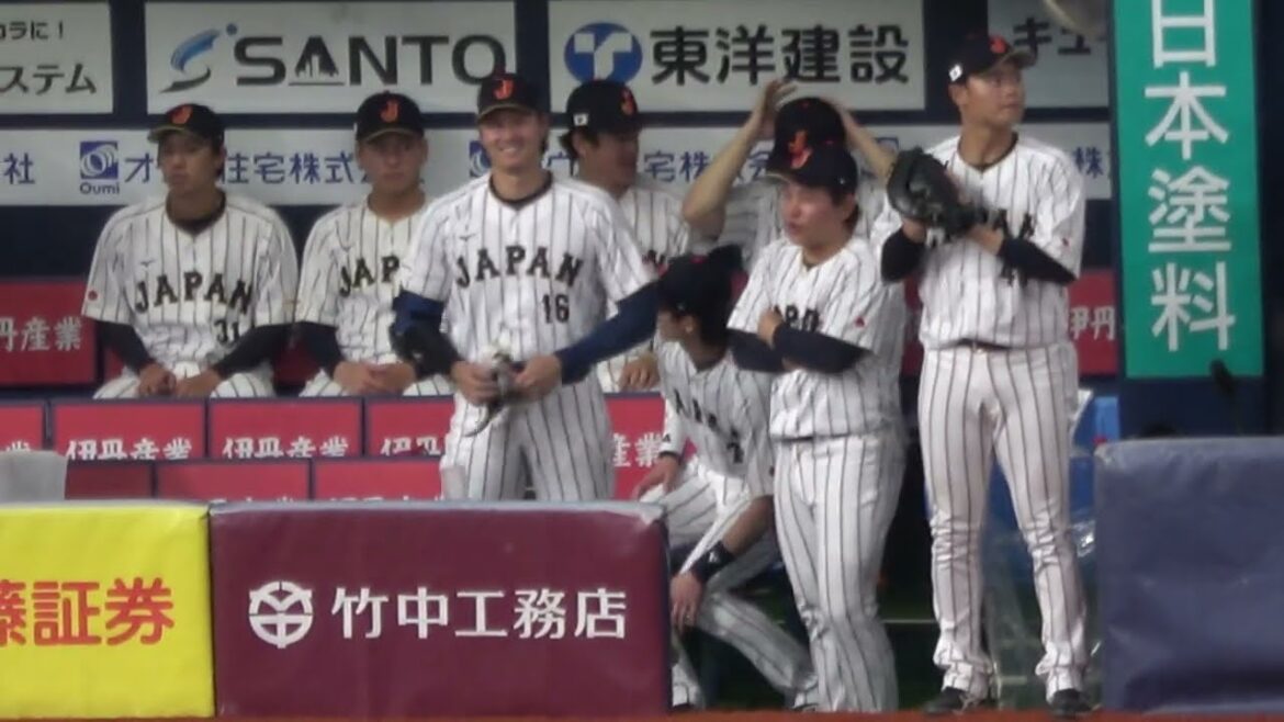 [SAMURAI JAPAN]Match d'échauffement contre Orix - Vidéo locale de[Shohei Otani]et[Daiya Miyagi]étant de bons amis sur le banc