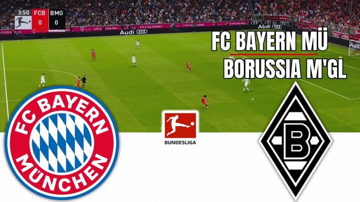 FC BAYERN MUNICH contre BORUSSIA M'GLADBACH BUNDESLIGA 2026 Simulation de match complet PES 26 Gameplay