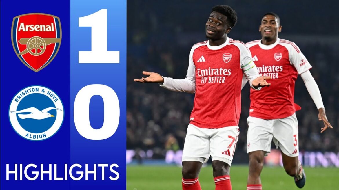 Arsenal vs Brighton 1-0 Faits saillants de la Premier League 25/26 But de Bukayo Saka