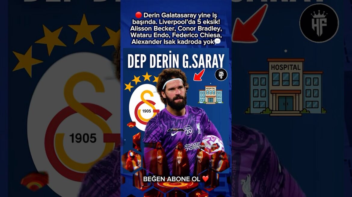 5 joueurs disparus dans l'équipe de Liverpool avant le match de Galatasaray ! #galatasaray #liverpool