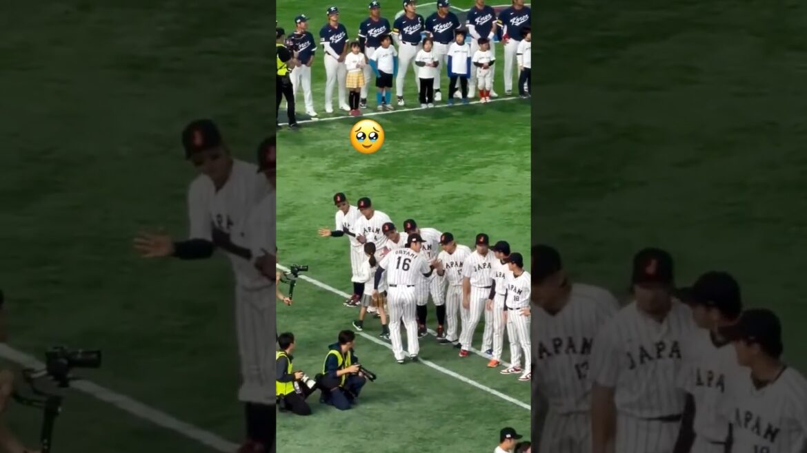 Moment chaleureux avec Shohei Otani et les enfants ✨🧸