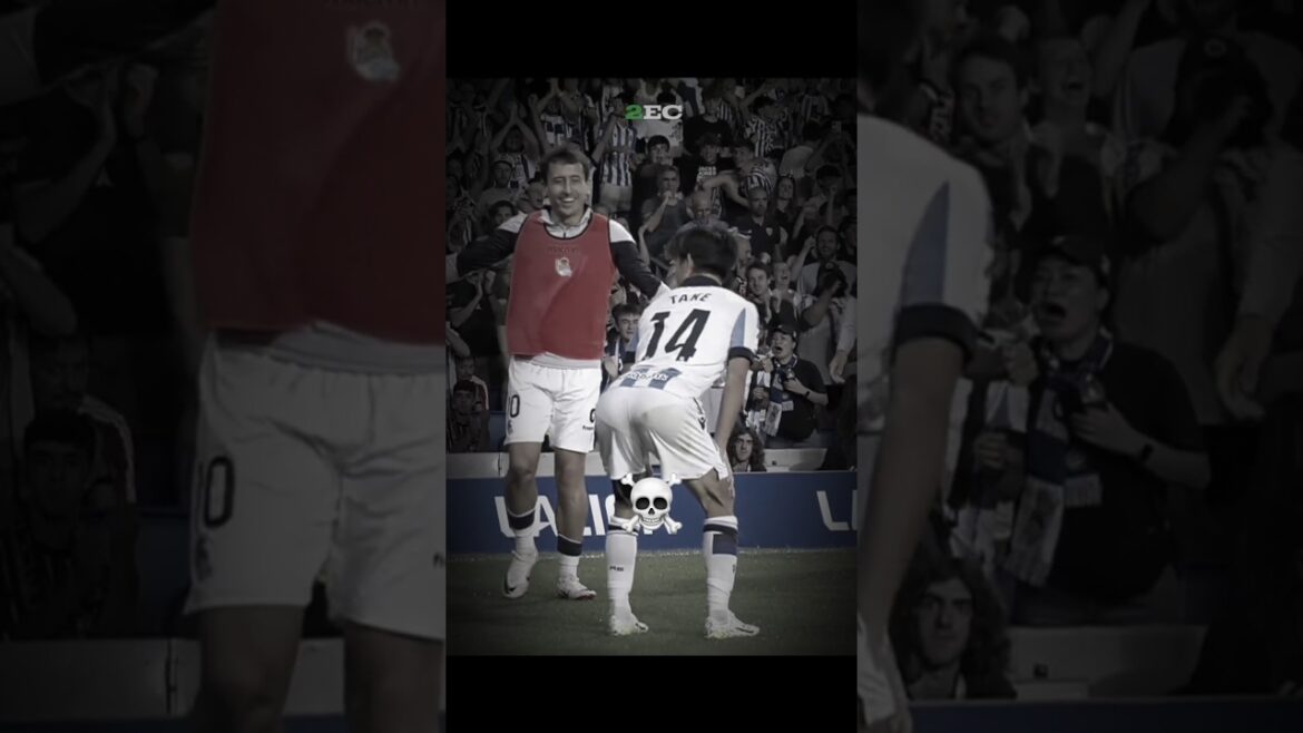 Célébration amusante de Takefusa 💀😂 #footballshorts #shorts #soccer