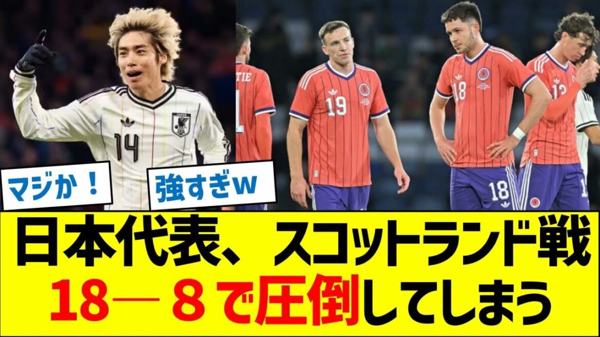 Équipe nationale du Japon contre l'Écosse, écrasant 18-8 mdr