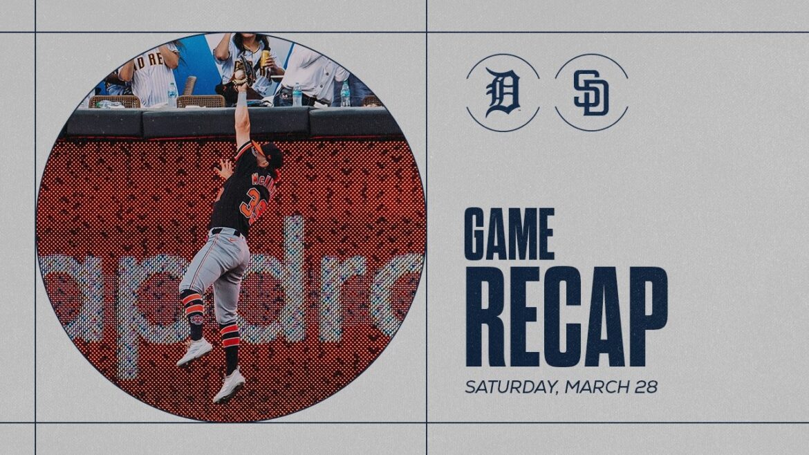 Faits saillants des Tigres contre les Padres | 28/03/26