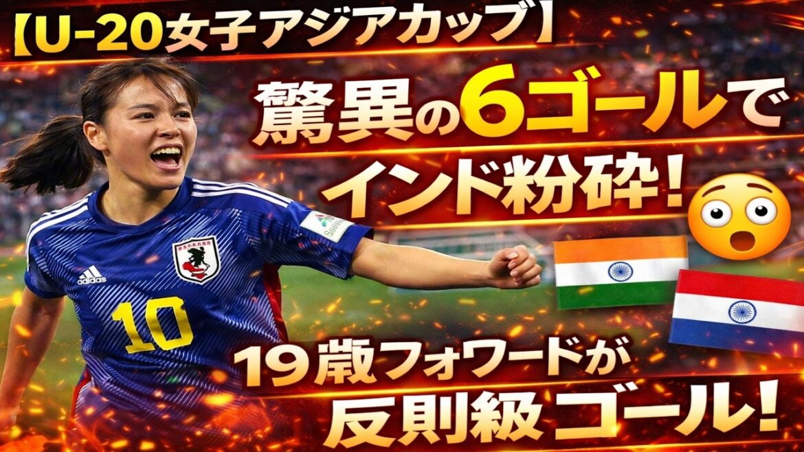 [Coupe d'Asie Féminine U-20]La jeune Nadeshiko marque un nombre étonnant de 6 buts contre l'Inde et remporte le premier match ! Les supporters sont choqués par le "but splendide" de l'attaquant de 19 ans : "Le monde a appris notre existence"