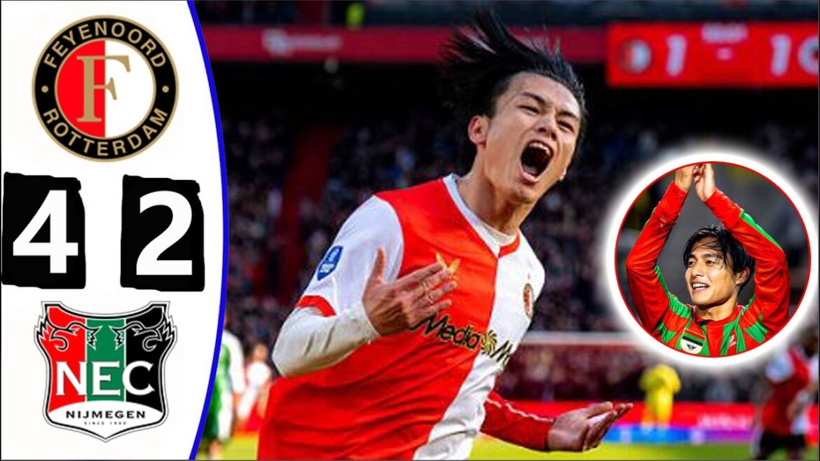 Ayase Ueda 2 buts ! Feyenoord 4 2 NEC Nimègue ! Tous les objectifs et moments forts ! 12 avril 2026