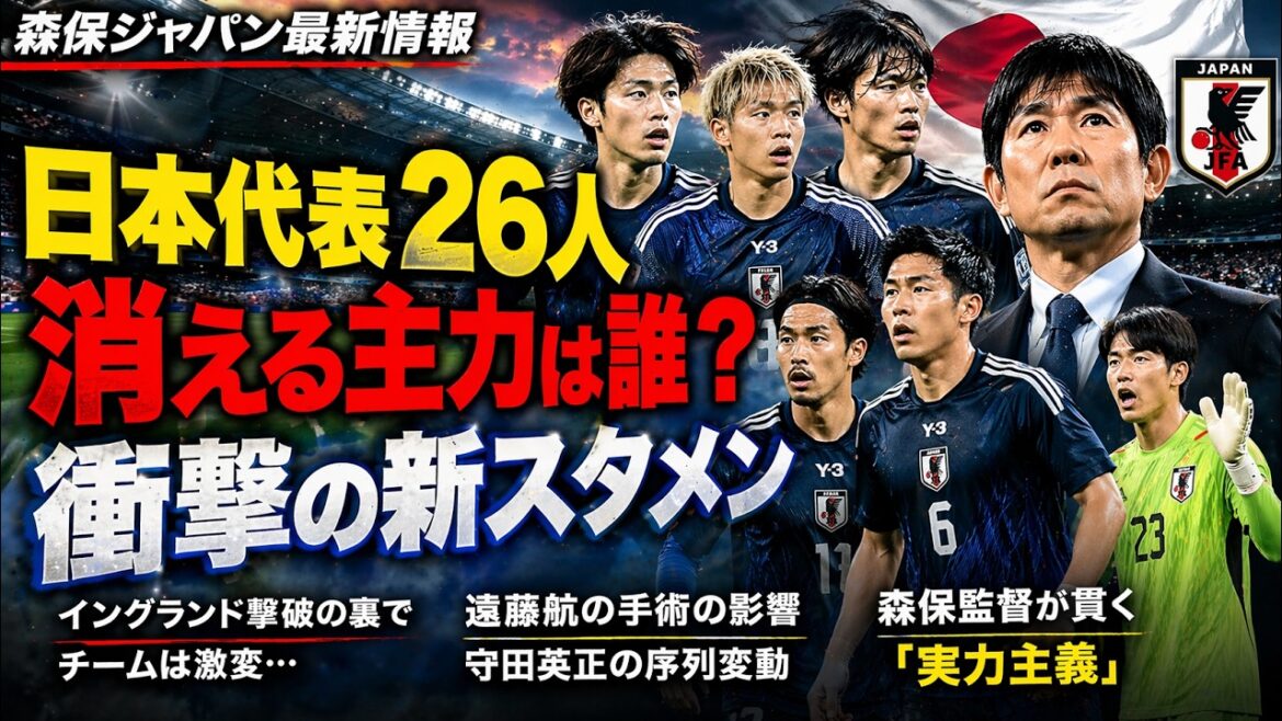 [Analyse de l'équipe nationale du Japon]Des pronostics audacieux pour les 26 derniers joueurs de la Coupe du monde ! Quelle est la composition la plus forte de Moriyasu Japon d'un point de vue tactique, et quels joueurs clés sont susceptibles d'être éliminés ?