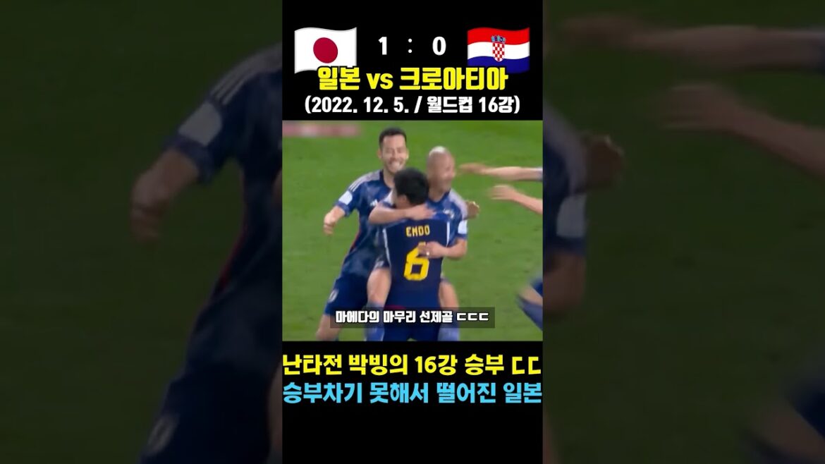 8es de finale de la Coupe du monde du Japon, match serré avec la Croatie, "3ème place de la Coupe du monde" (Japon vs Croatie / 5 décembre 2022 / 8es de finale de la Coupe du monde)