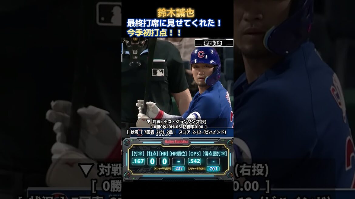 Seiya Suzuki marque son premier point produit de la saison : "Je suis content d'en avoir eu un."