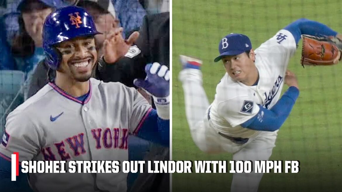 100 MPH STRIKEOUT 💨 Shohei Ohtani passe FB devant Francisco Lindor après une bataille de 11 lancers 👀 | ESPN MLB