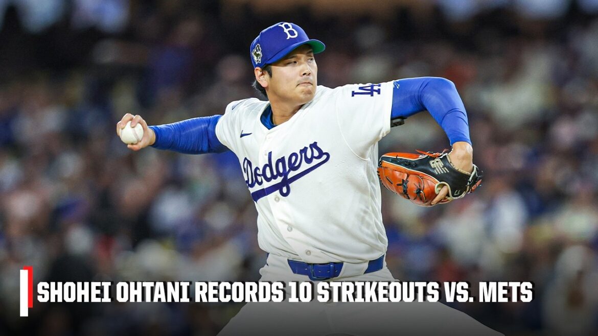 10 RETRAITS 😮‍💨 Shohei Ohtani se montre sur le monticule lors de la victoire des Dodgers contre les Mets 🔥 | ESPN MLB