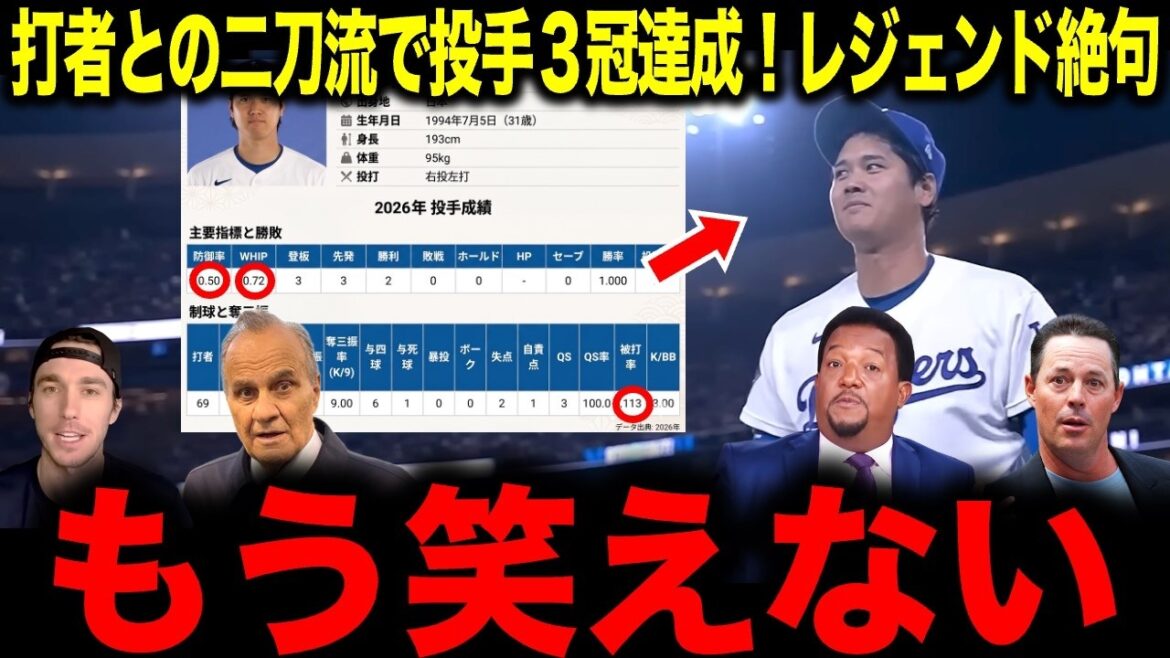 [Shohei Otani]Je ne peux plus rire... La légende est abasourdie par la triple couronne du lanceur à double usage