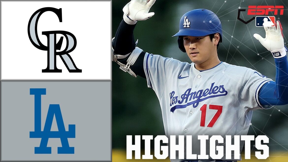 LA SÉRIE SHOHEI CONTINUE 🤩 Dodgers de Los Angeles contre Rockies du Colorado | Faits saillants du jeu complet | ESPN MLB