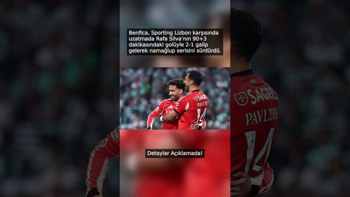 Benfica a remporté le Derby 2-1 grâce au but de Rafa Silva en prolongation ! Benfica a remporté le Derby 2-1 grâce au but de Rafa Silva en prolongation !