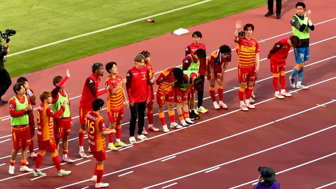 [Nagoya x Fukuoka]Fin du match ~ Salutations des joueurs ~ Devant la tribune principale ~ Interview de Yudai Kimura ~ Schmidt Daniel (19 avril 2026 J1 Round 11 Nagoya Grampus x Avispa Fukuoka)