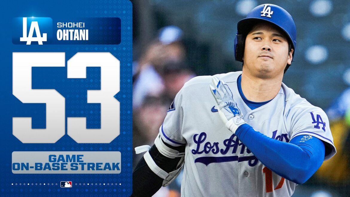 53 JEUX ! Shohei Ohtani prolonge sa séquence sur la base avec un coup sûr sur le terrain ! Shohei Ohtani MLB Faits saillants
