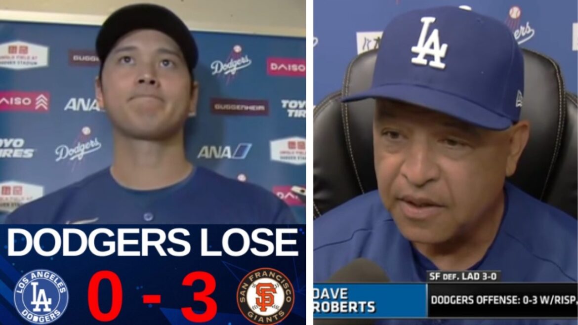 "Nous reviendrons lors du prochain match" - Shohei Ohtani et Dave Robert FORTEMENT RÉAGIT Les Dodgers tombent face aux Giants 3-0