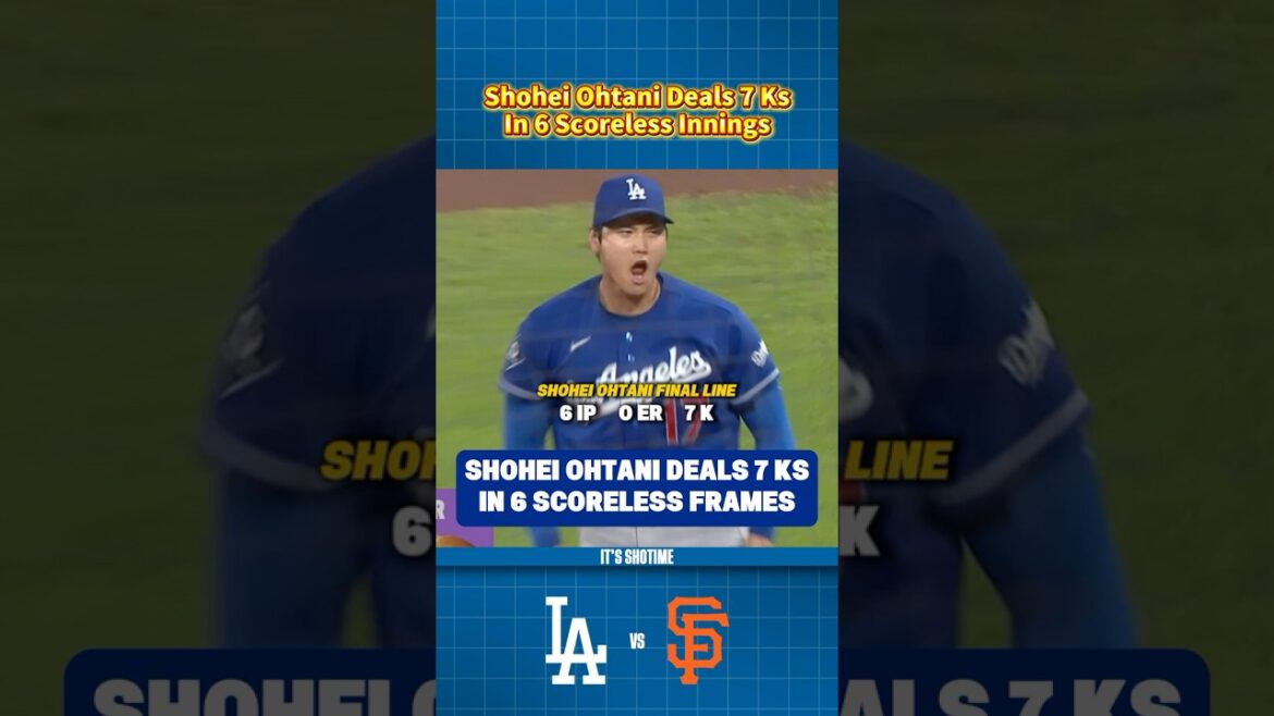 Shohei Ohtani distribue 7 Ks en 6 manches sans but