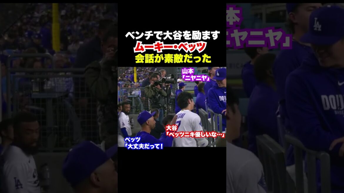 Betts encourage Otani sur le banc, c'est tellement gentil✨