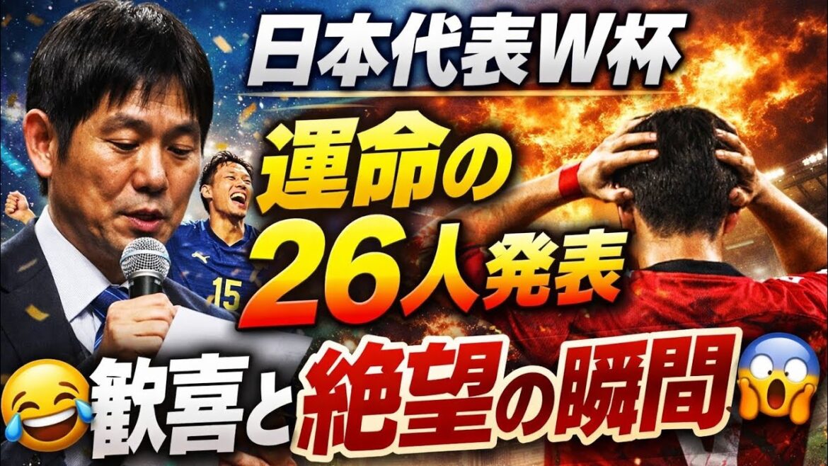 🔥Une annonce choquante est sur le point de se produire ! Le sort des 26 membres de l'équipe japonaise de Coupe du Monde est décidé... Un moment de joie et de désespoir ⚽😱