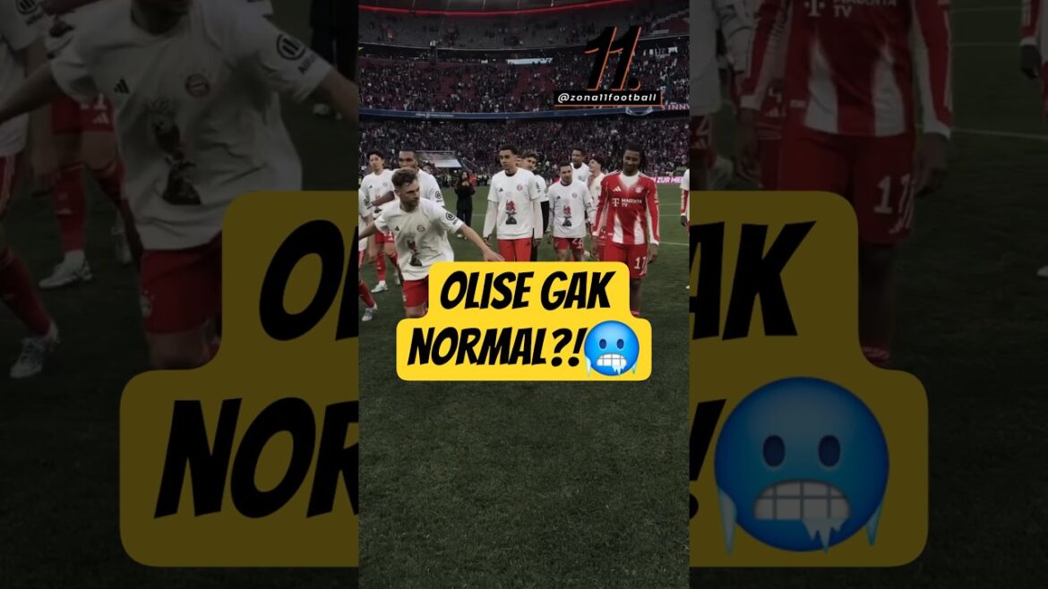 Olise a fait la chose la plus étrange lors de la célébration de la Bundesliga au Bayern ! 🤣😳 #short