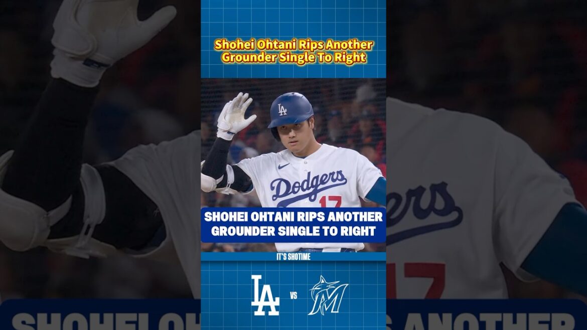 Shohei Ohtani déchire un autre single de Grounder à droite
