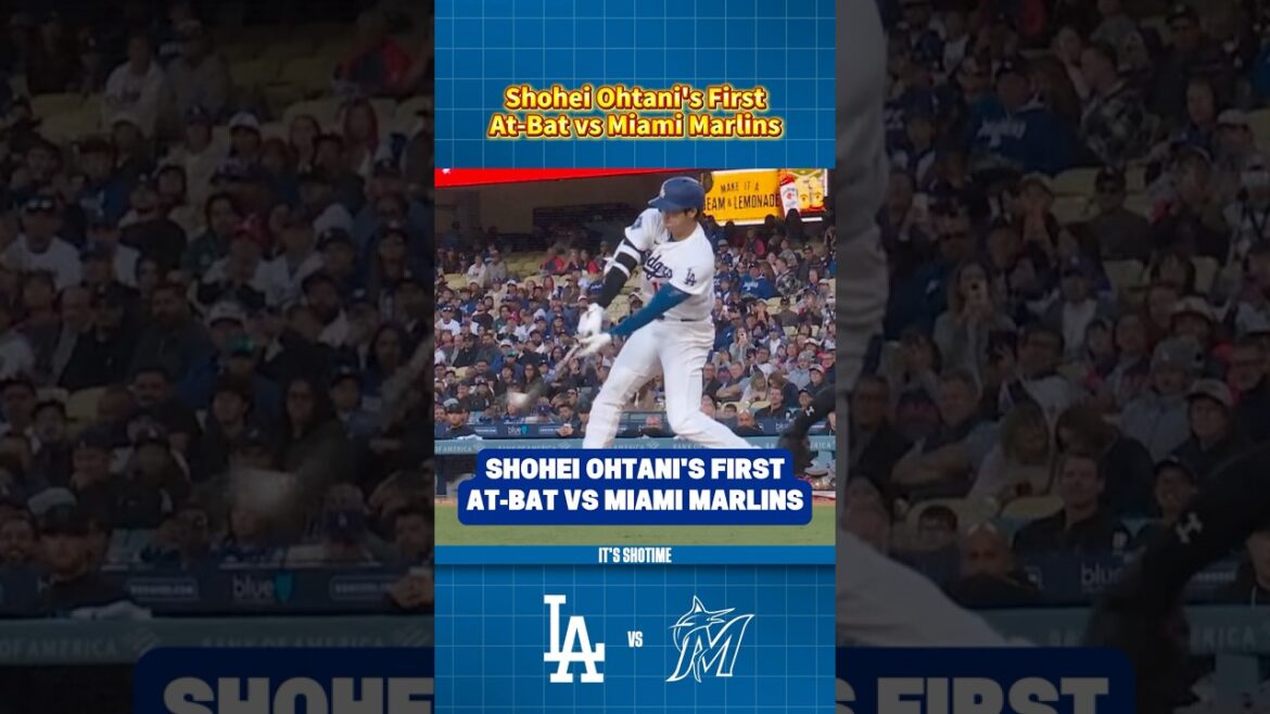 Premier match 1 au bâton contre les Marlins de Shohei Ohtani
