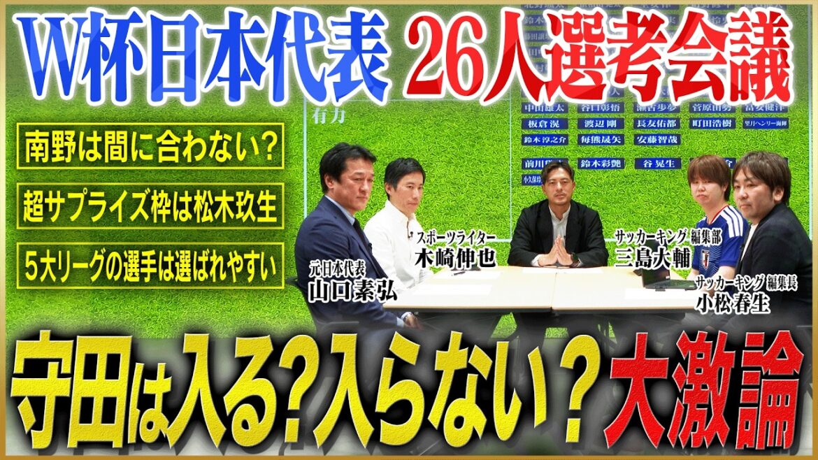 [Équipe nationale du Japon]Des experts en football sélectionnent les membres de l'équipe japonaise de la Coupe du monde ! Chaos de sélection à cause de nombreuses blessures ![Collaboration avec Soccer King]#1