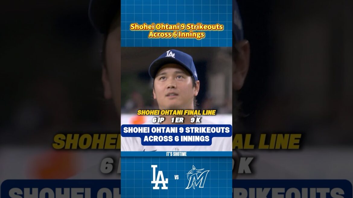 Shohei Ohtani 9 retraits au bâton en 6 manches