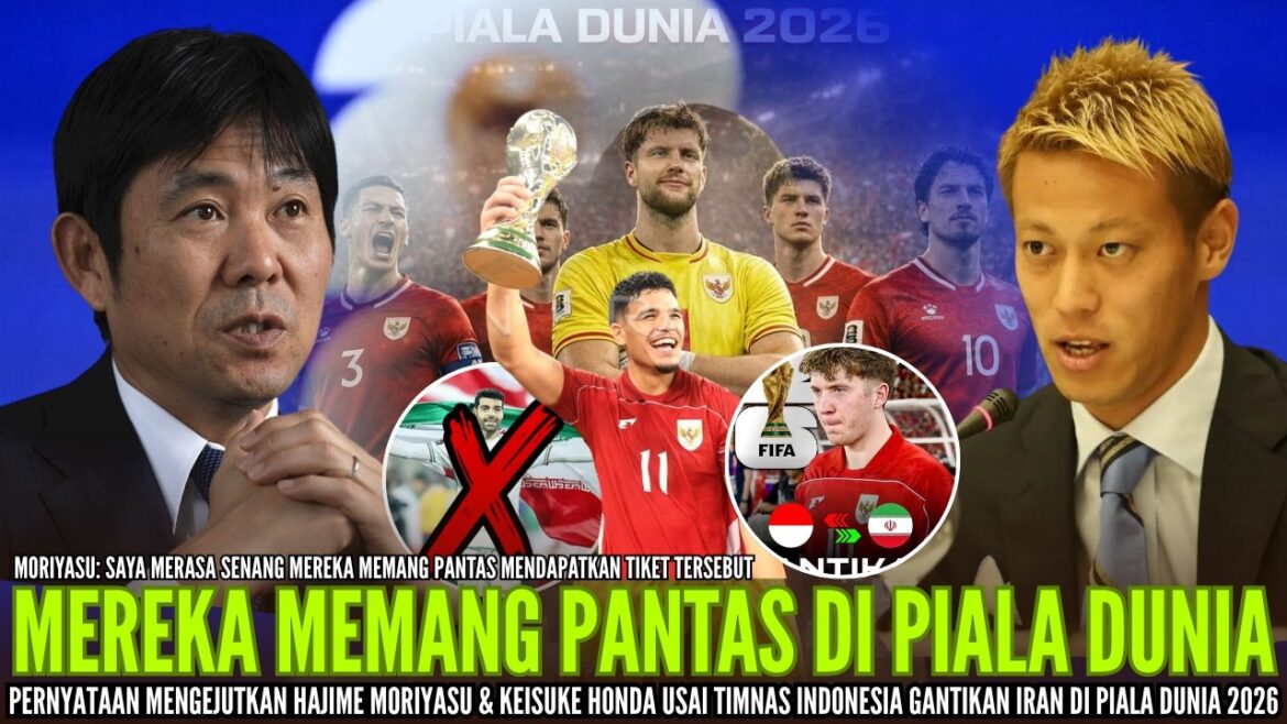 Le monde tremble ! Moriyasu et Honda s'expriment après que l'Iran ait nommé l'Indonésie pour les remplacer à la Coupe du monde