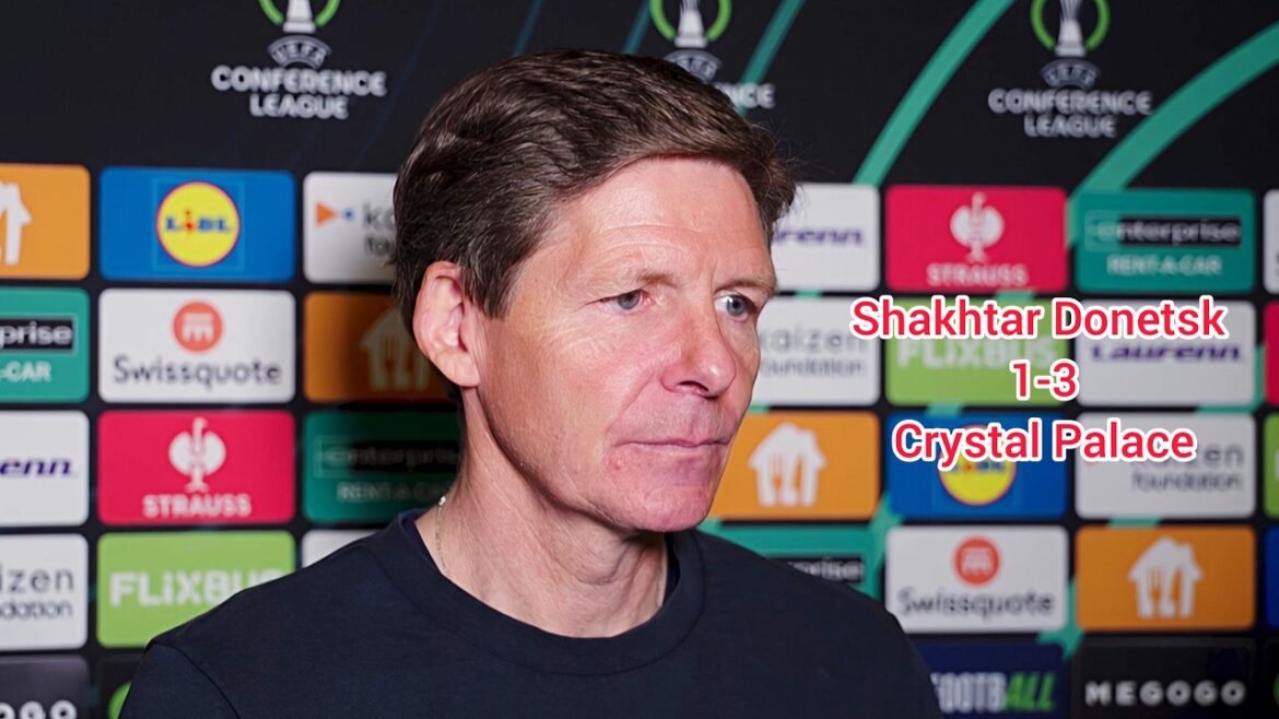 NOUS DEVONS ÊTRE TRÈS PRUDENTS, ILS ONT TANT DE JOUEURS RAPIDES ! Oliver Glasner Shakhtar 1-3 Crystal Palace