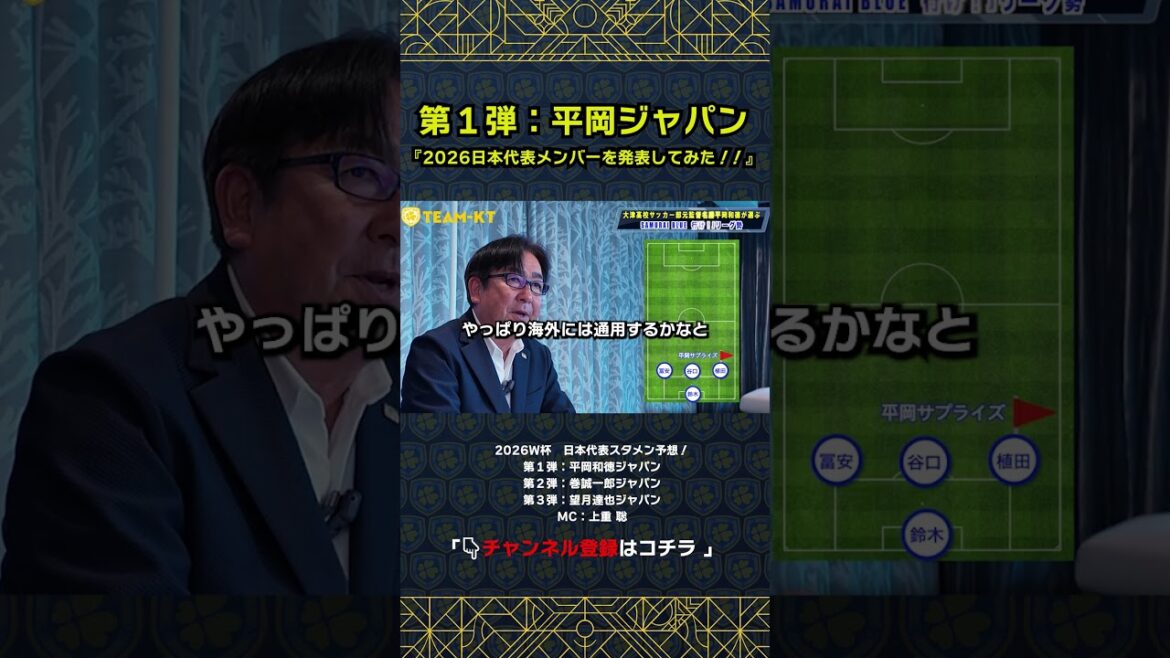 [La sélection de Dieu]Le réalisateur Kazunori Hiraoka déclare ! C'est le trio de défense imprenable pour la Coupe du monde 2026 ! #Équipe nationale de football du Japon