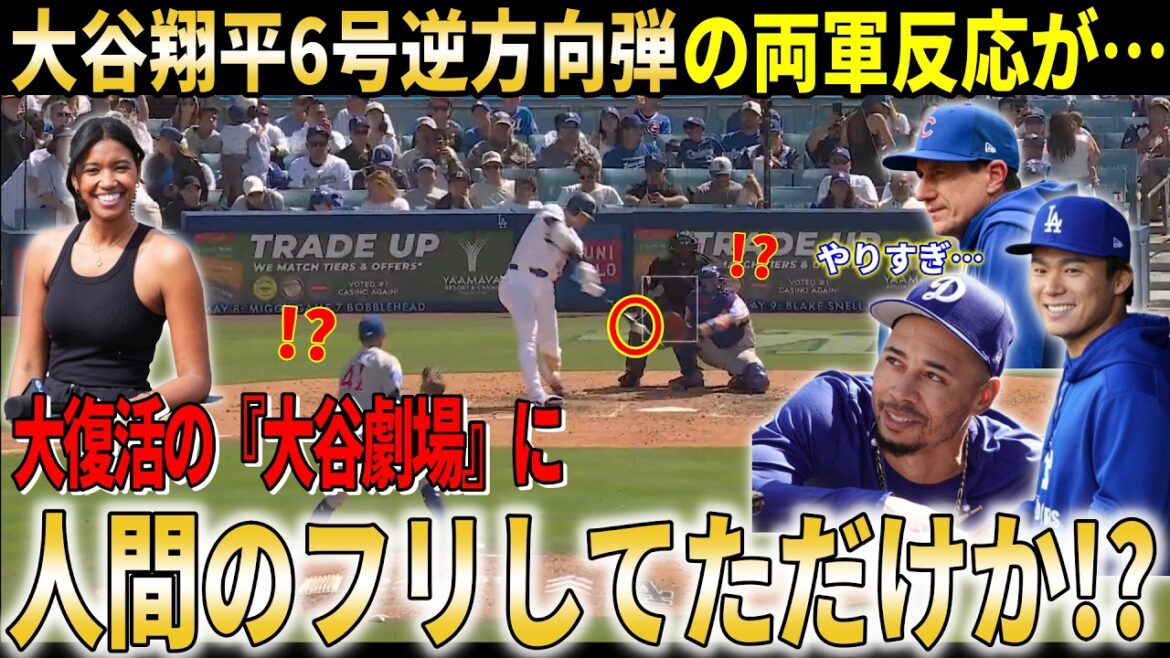 [Shohei Otani]Enfin dehors ! Amis, ennemis et diffuseurs crient à la reprise du n°6 HR dans la direction opposée ! La MLB a été secouée par le déchaînement de 3 coups sûrs en 3 présences au bâton[Shohei Otani/Réaction d'outre-mer]