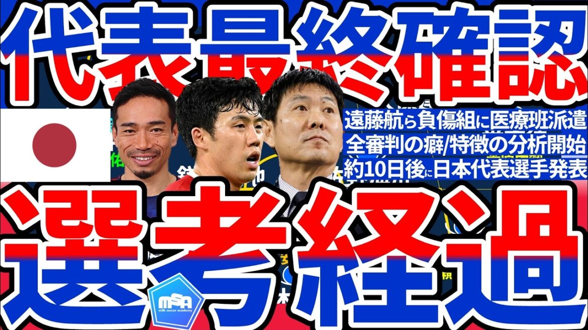 [Il reste 11 jours avant l'annonce du représentant du Japon pour la Coupe du monde]Envoi médical à Wataru Endo et à d'autres groupes blessés et Yuto Nagatomo et d'autres reviendront à temps... Préparation pour le type homme à homme/type de contre-mesure de puissance/type de coopération de passe/type 3-2-5 à plein régime
