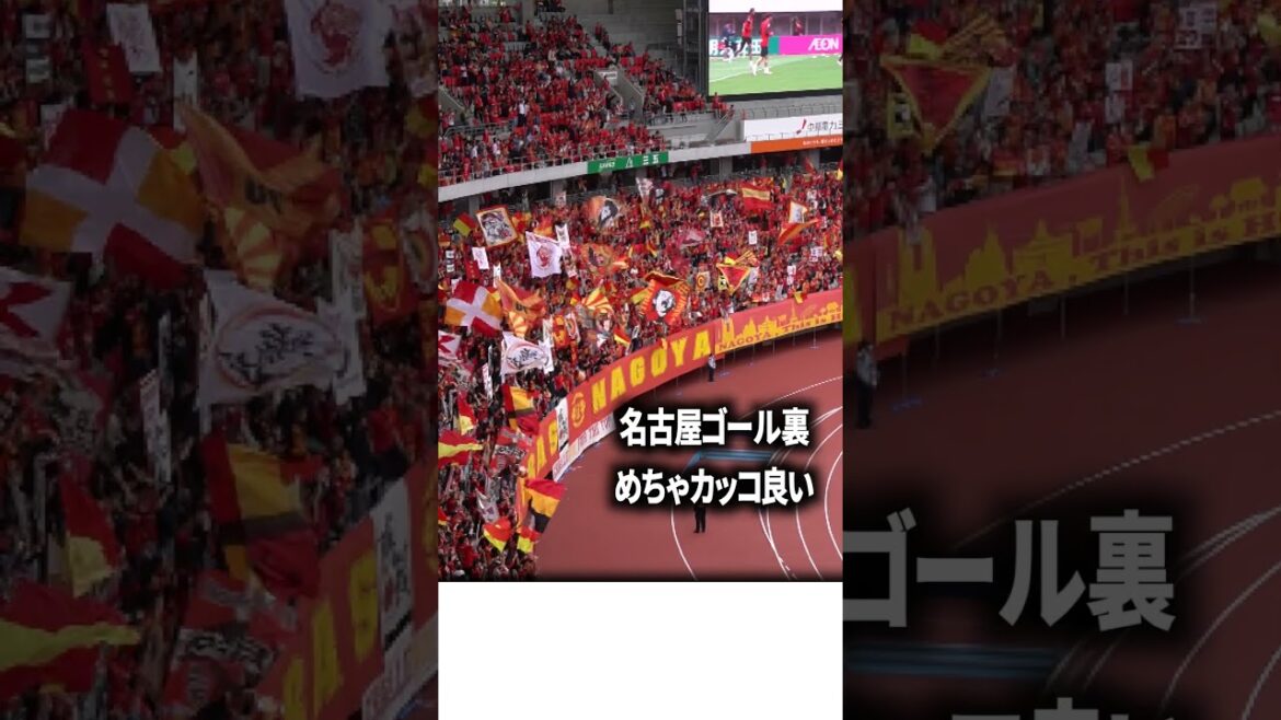 L'arrière du but de Nagoya est puissant et dur.